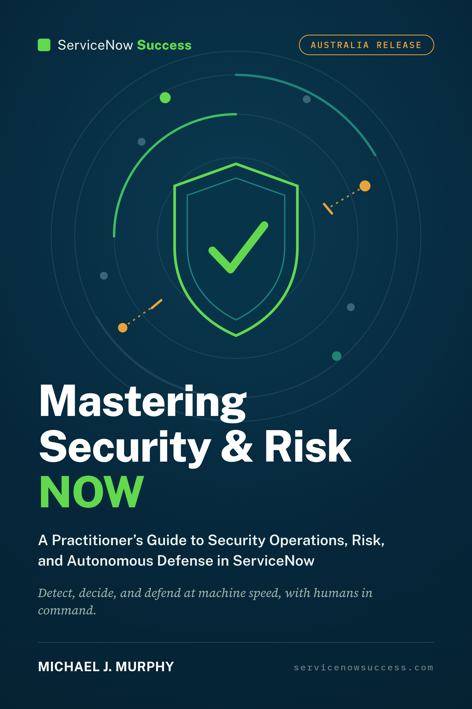 Mastering Security & Risk NOW book cover — A Practitioner's Guide to Security Operations, Risk, and Compliance on the ServiceNow Platform by Michael J. Murphy
